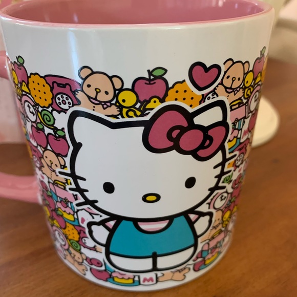 New Hello Kitty Ceramic Mug with Pink Heart Handle Valentines Mug❤️💝🧸💗 - Picture 4 of 11